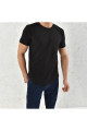 Unisex Siyah Beyaz Oval Kesim Tshirt 2'li Set