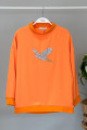 Missemramiss Taş Aksesuarlı Sweatshirt 4446 Turuncu Missemramiss Taş Aksesuarlı Sweatshirt 4446 Turuncu