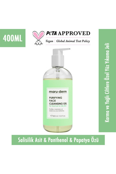 Maruderm Salisilik Asit Bha Yüz Yıkama Jeli 400 Ml Maruderm Salisilik Asit Bha Yüz Yıkama Jeli 400 Ml