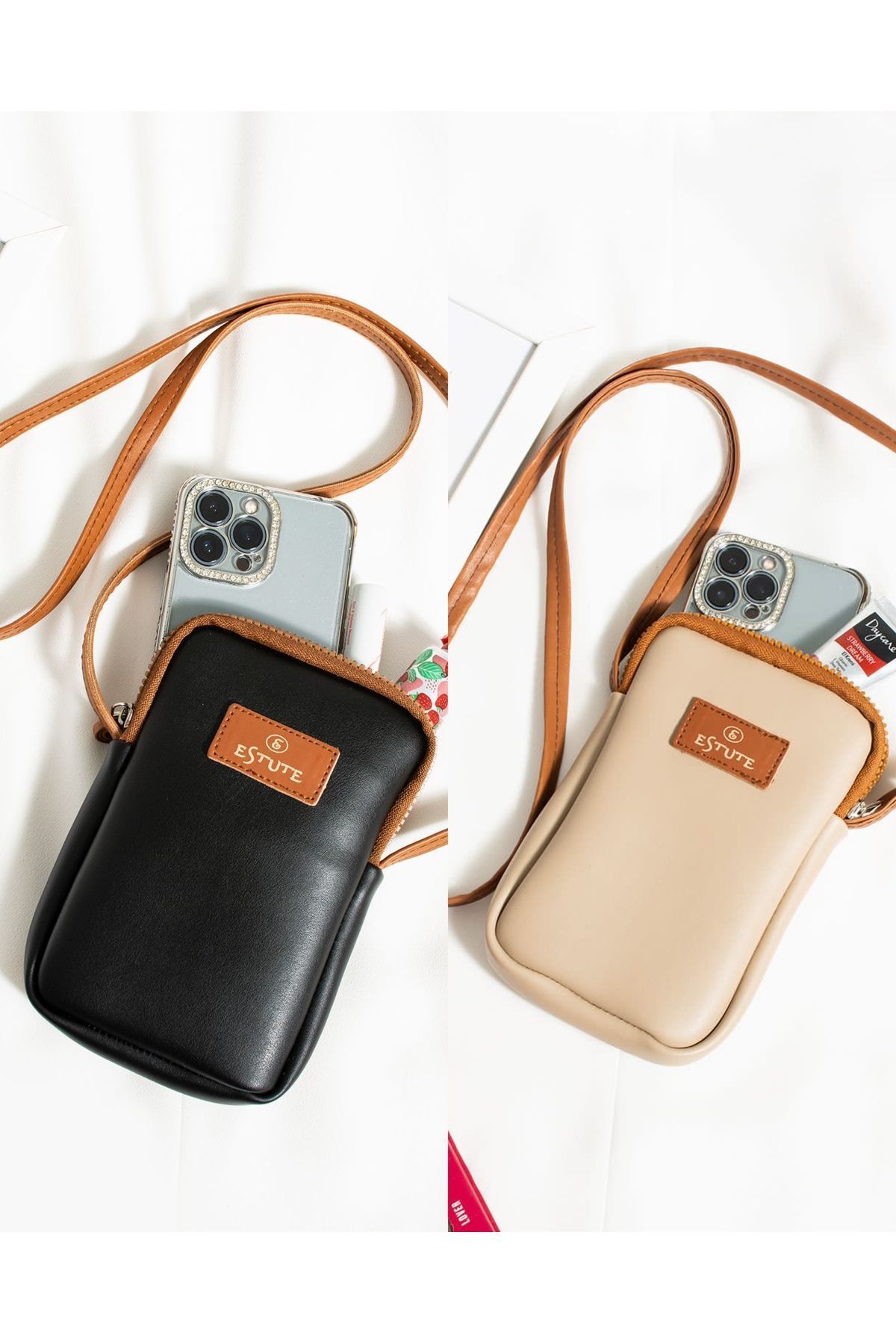 Unisex 2 Li Paket Telefon Luk Ayarlanabilir Çapraz Çanta Unisex 2 Li Paket Telefon Luk Ayarlanabilir Çapraz Çanta