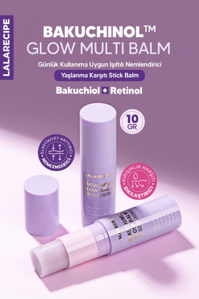 Kırışıklık Karşıtı ve Nemlendirici Stick Balm LALARECIPE Bakuchinol Glow Multi Balm Kırışıklık Karşıtı ve Nemlendirici Stick Balm LALARECIPE Bakuchinol Glow Multi Balm