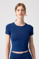 x Melodi Lacivert Bedene Oturan Tişört Short Fitted x Melodi Lacivert Bedene Oturan Tişört Short Fitted