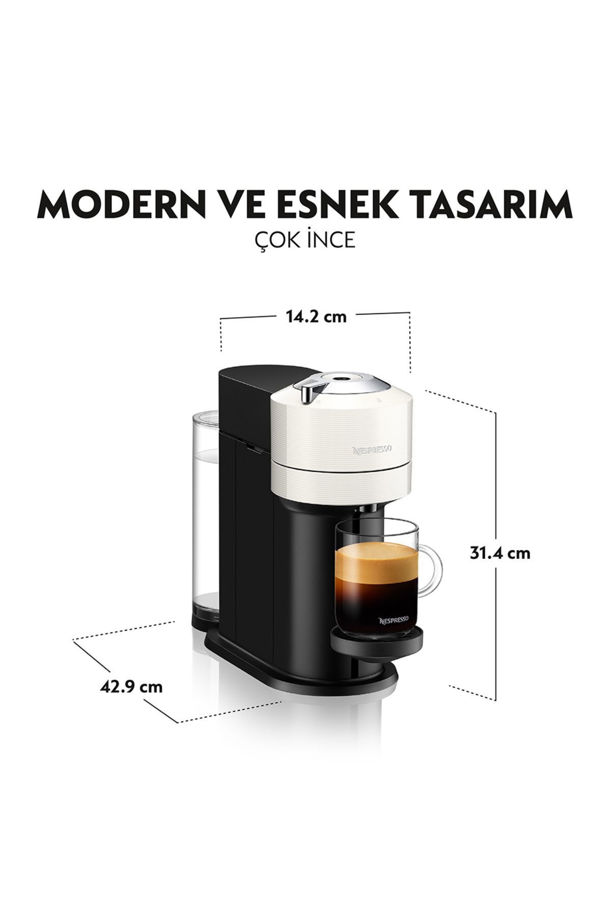 Vertuo Next C White Kapsül Kahve Makinesi Vertuo Next C White Kapsül Kahve Makinesi