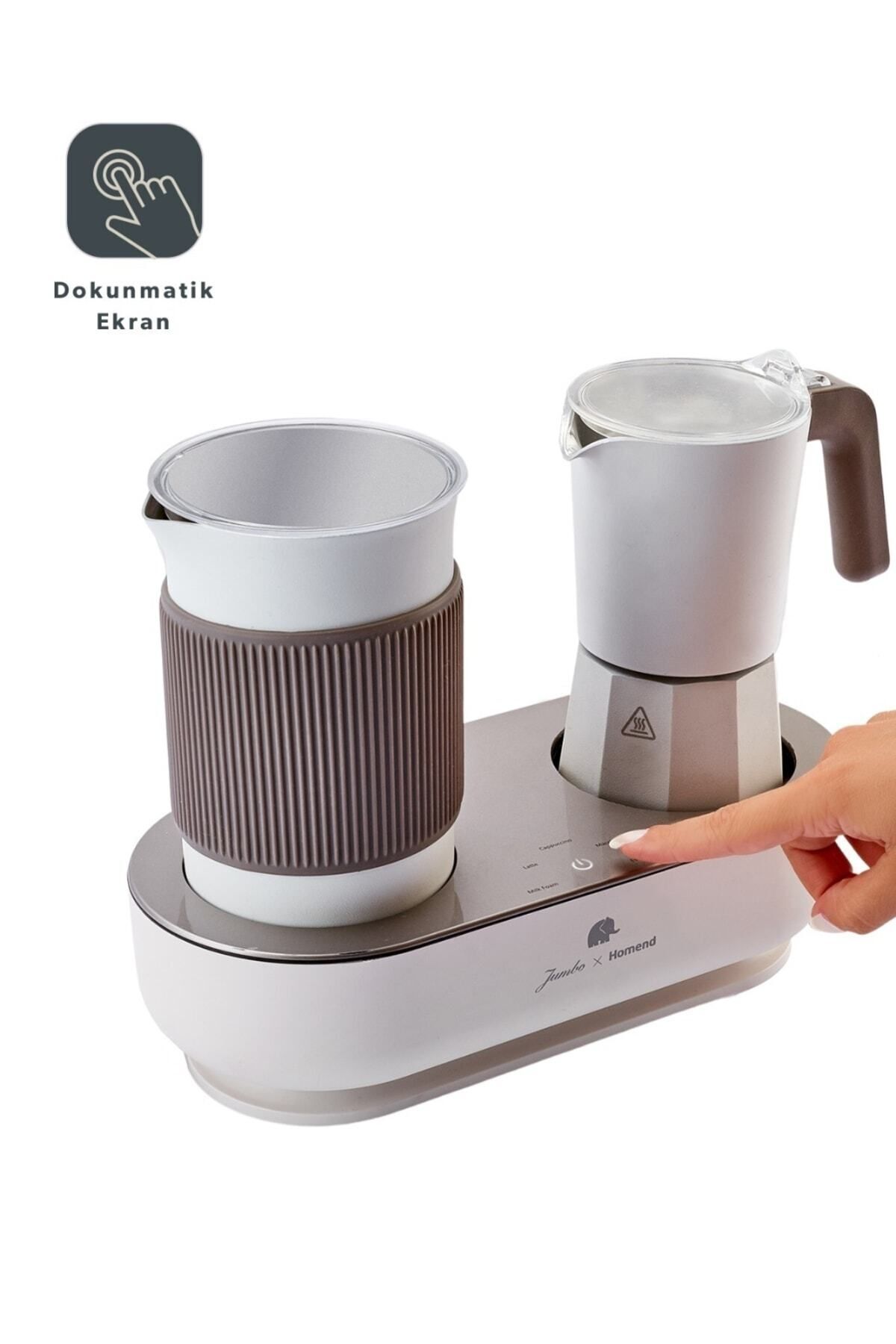 x Homend JoyPot 5013H, Süt Köpürtme Fonksiyonlu ve 4 Farklı Kahve Programlı Mochapot x Homend JoyPot 5013H, Süt Köpürtme Fonksiyonlu ve 4 Farklı Kahve Programlı Mochapot