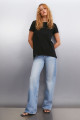 Samantha Kadın Comfort Fit %100 Organik Pamuklu Basic Örme Siyah T-shirt Samantha Kadın Comfort Fit %100 Organik Pamuklu Basic Örme Siyah T-shirt