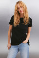 Samantha Kadın Comfort Fit %100 Organik Pamuklu Basic Örme Siyah T-shirt Samantha Kadın Comfort Fit %100 Organik Pamuklu Basic Örme Siyah T-shirt