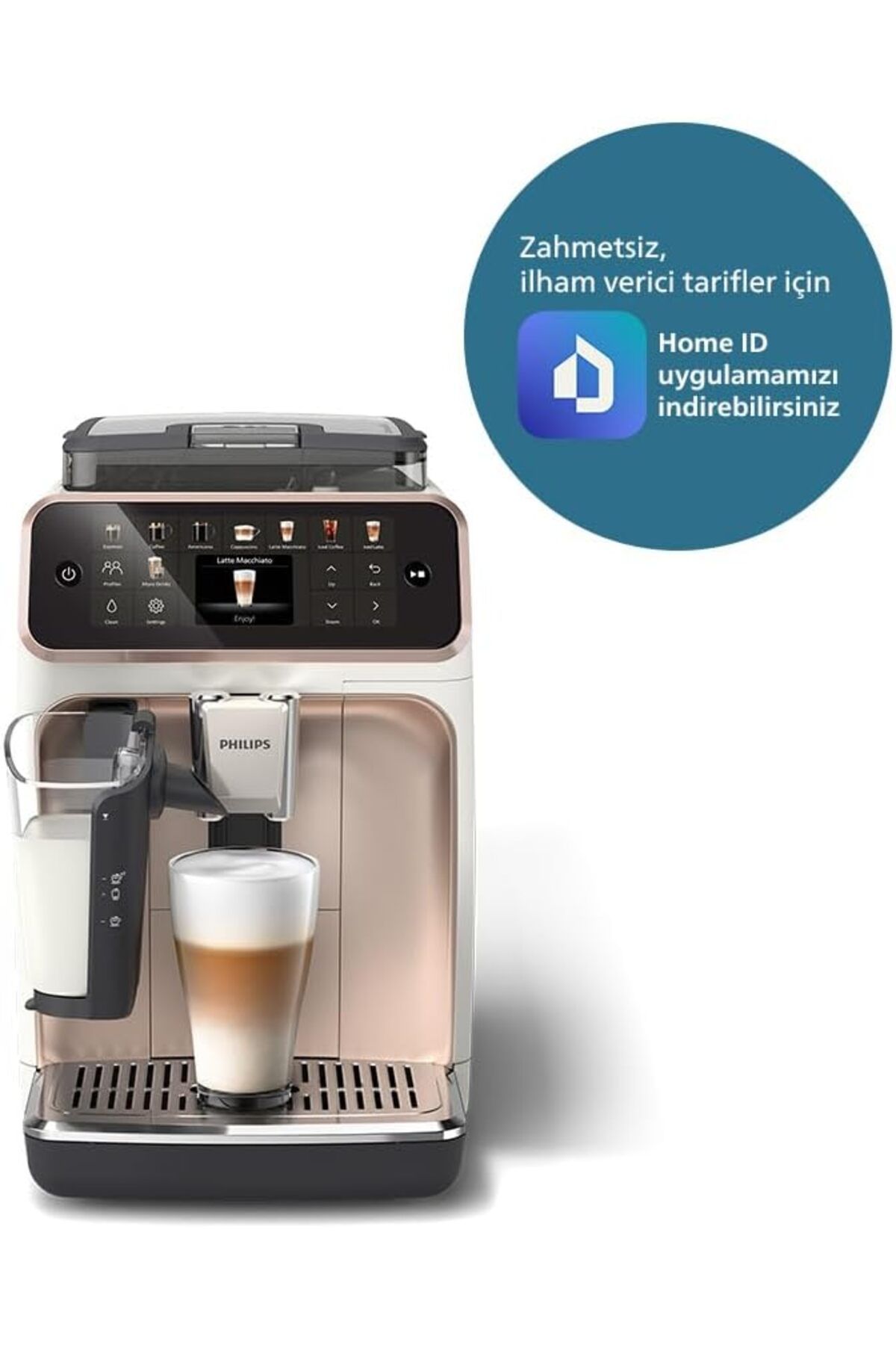 LatteGo Espresso Makinesi, 5500 Serisi, SilentBrew 1500 Watt 20 Sıcak ve Soğuk İçecek LatteGo Espresso Makinesi, 5500 Serisi, SilentBrew 1500 Watt 20 Sıcak ve Soğuk İçecek