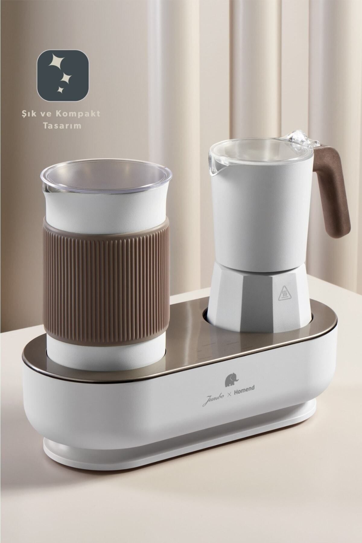 x Homend JoyPot 5013H, Süt Köpürtme Fonksiyonlu ve 4 Farklı Kahve Programlı Mochapot x Homend JoyPot 5013H, Süt Köpürtme Fonksiyonlu ve 4 Farklı Kahve Programlı Mochapot