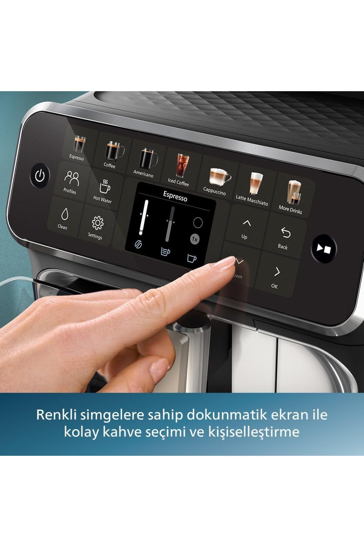Tam Otomatik LatteGo Espresso Makinesi, 4400 Serisİ 12 Sıcak ve Soğuk İçecek, Siyah Krom Tam Otomatik LatteGo Espresso Makinesi, 4400 Serisİ 12 Sıcak ve Soğuk İçecek, Siyah Krom