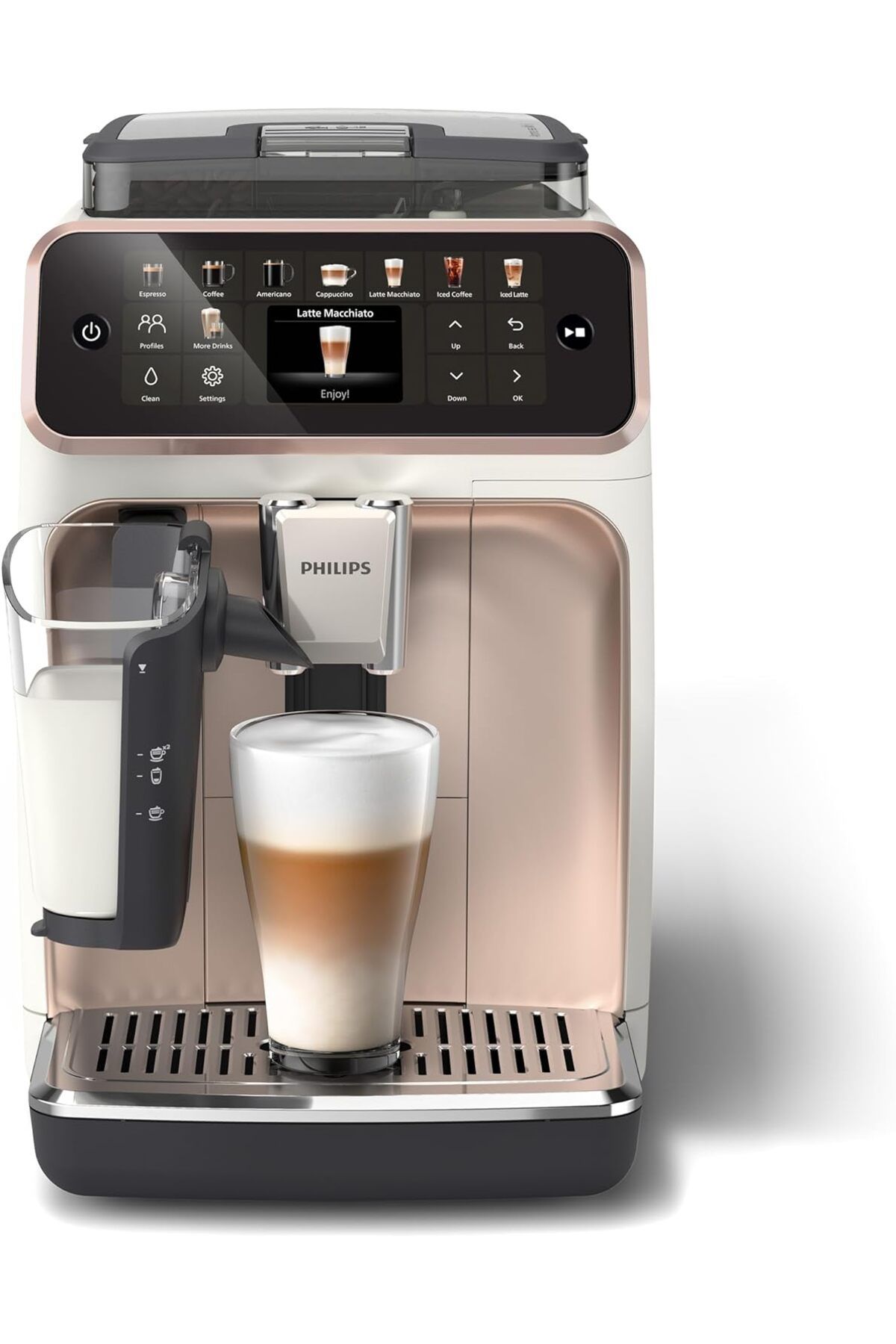 LatteGo Espresso Makinesi, 5500 Serisi, SilentBrew 1500 Watt 20 Sıcak ve Soğuk İçecek LatteGo Espresso Makinesi, 5500 Serisi, SilentBrew 1500 Watt 20 Sıcak ve Soğuk İçecek