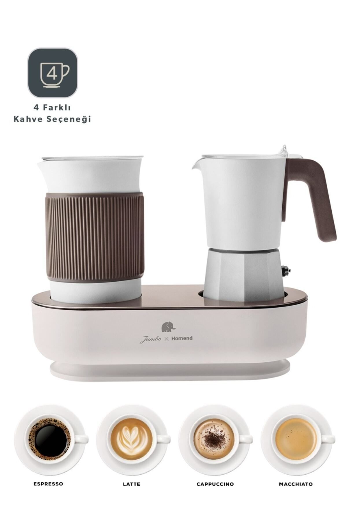 x Homend JoyPot 5013H, Süt Köpürtme Fonksiyonlu ve 4 Farklı Kahve Programlı Mochapot x Homend JoyPot 5013H, Süt Köpürtme Fonksiyonlu ve 4 Farklı Kahve Programlı Mochapot