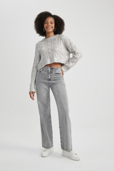 Oversize Fit Bisiklet Yaka Kazak B3874ax23wn Oversize Fit Bisiklet Yaka Kazak B3874ax23wn