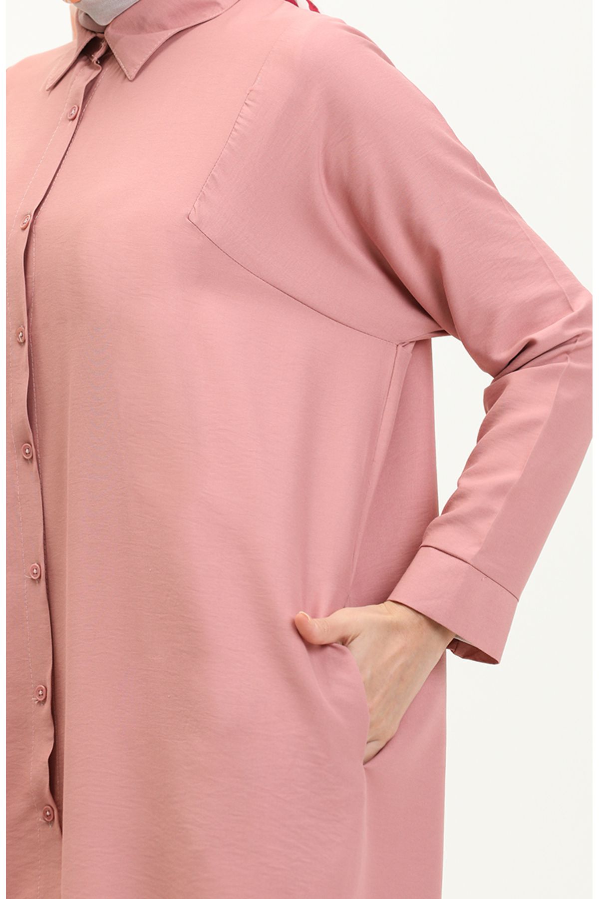 Reglan Kol Tunik 6433-24 Gül Kurusu Reglan Kol Tunik 6433-24 Gül Kurusu