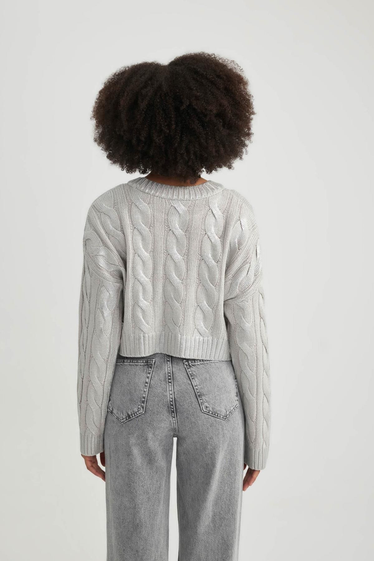 Oversize Fit Bisiklet Yaka Kazak B3874ax23wn Oversize Fit Bisiklet Yaka Kazak B3874ax23wn