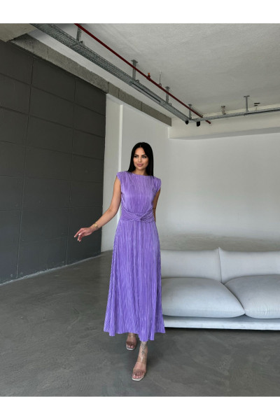 lila Vatkalı Krinkıl Elbise fly77 lila Vatkalı Krinkıl Elbise fly77