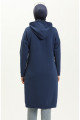 Kanguru Cepli Spor Tunik 3032-08 İndigo Kanguru Cepli Spor Tunik 3032-08 İndigo