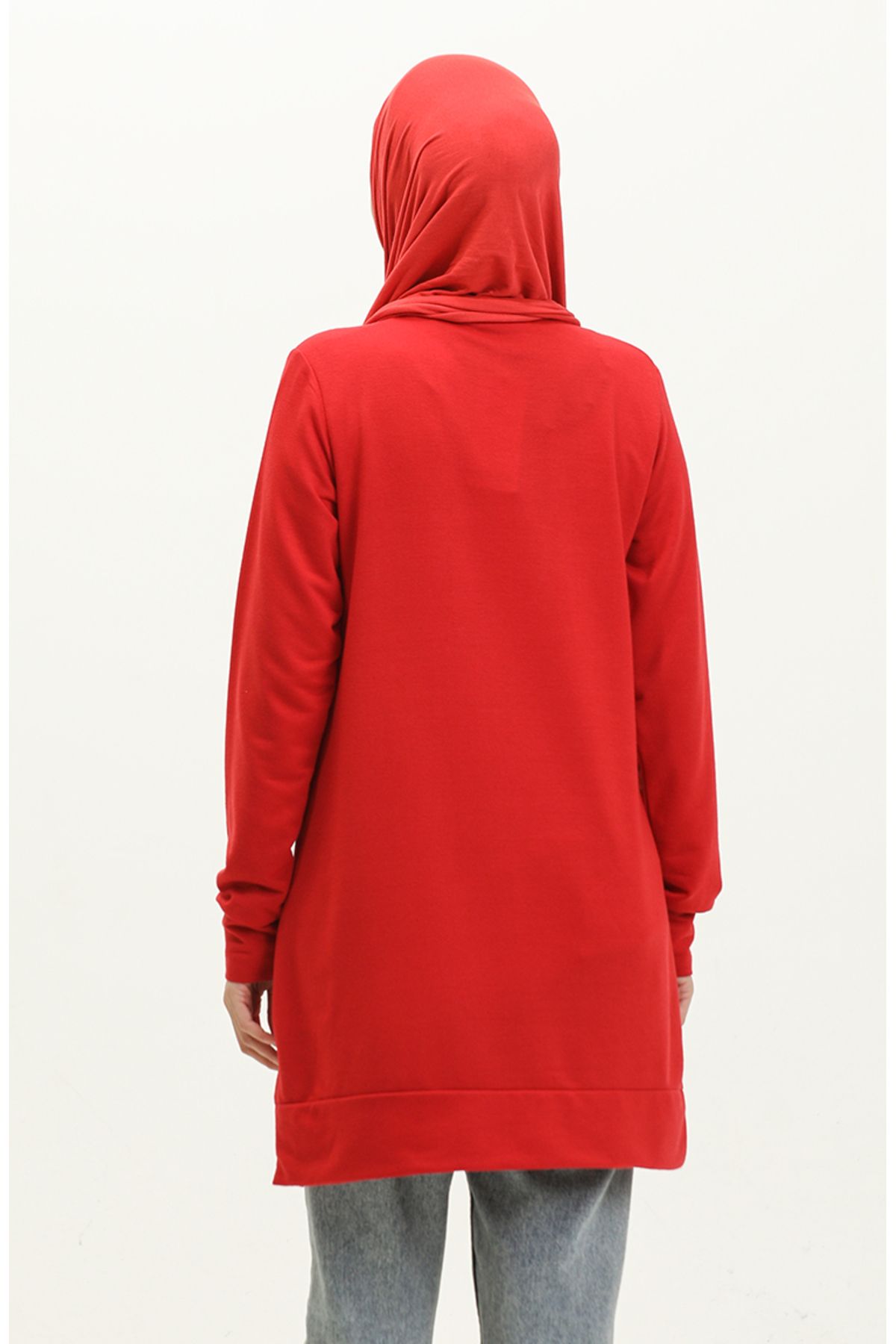 Yırtmaç Detaylı Spor Tunik 0269-05 Bordo Yırtmaç Detaylı Spor Tunik 0269-05 Bordo