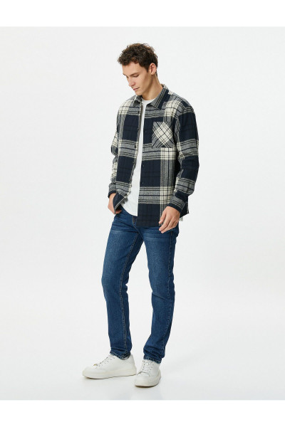 Oduncu Gömleği Düğmeli Cep Detaylı Klasik Yaka Uzun Kollu Oduncu Gömleği Düğmeli Cep Detaylı Klasik Yaka Uzun Kollu