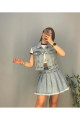 Mavi Crop Yelek Denim Ceket Mavi Crop Yelek Denim Ceket
