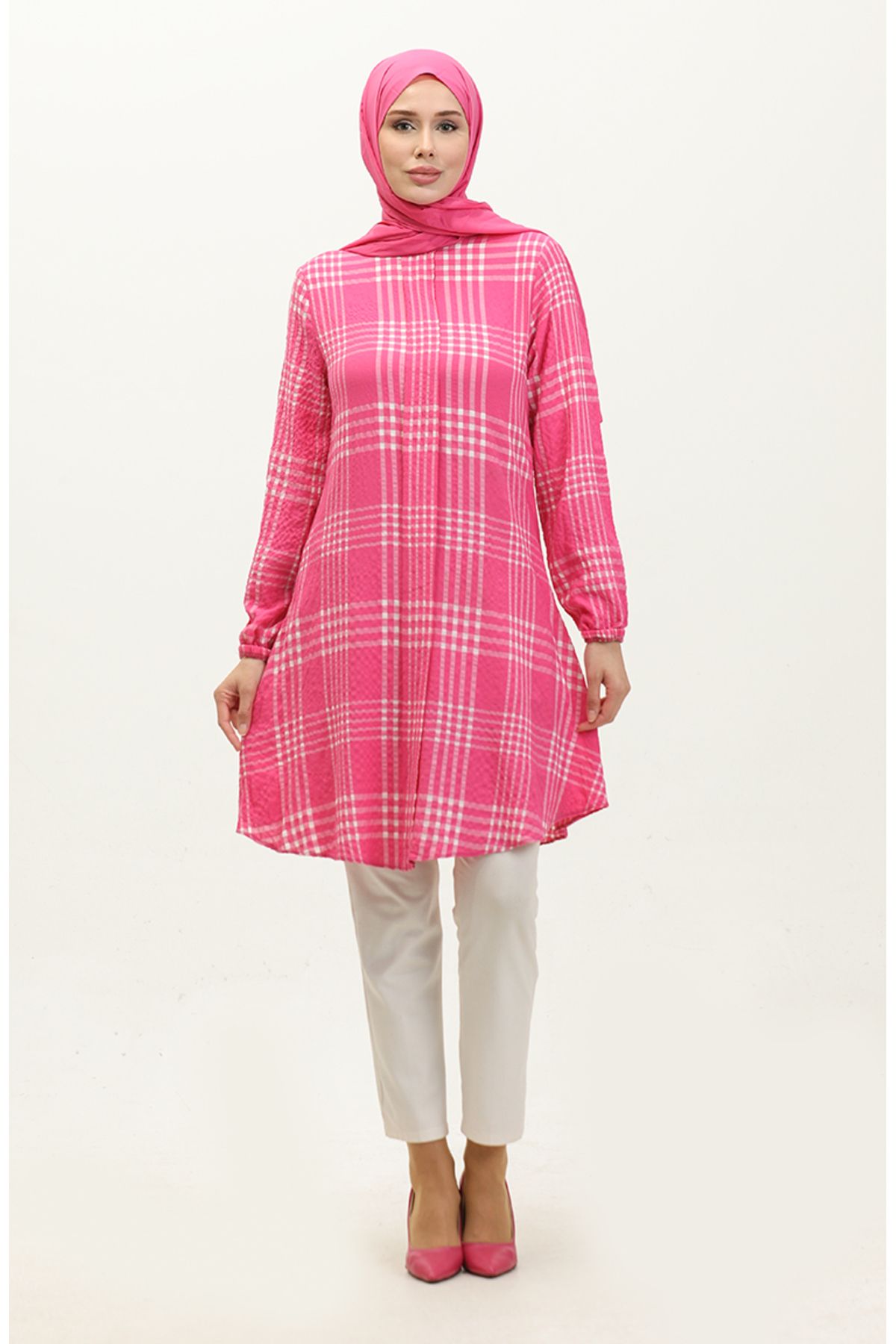 Patlı Tunik 1894-01 Pembe Patlı Tunik 1894-01 Pembe