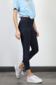 Lacivert Yüksek Bel Skinny Fit Jean Likralı Önü Cepsiz Tayt Pantolon Lacivert Yüksek Bel Skinny Fit Jean Likralı Önü Cepsiz Tayt Pantolon