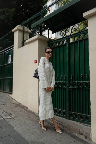 Örgülü Triko Elbise