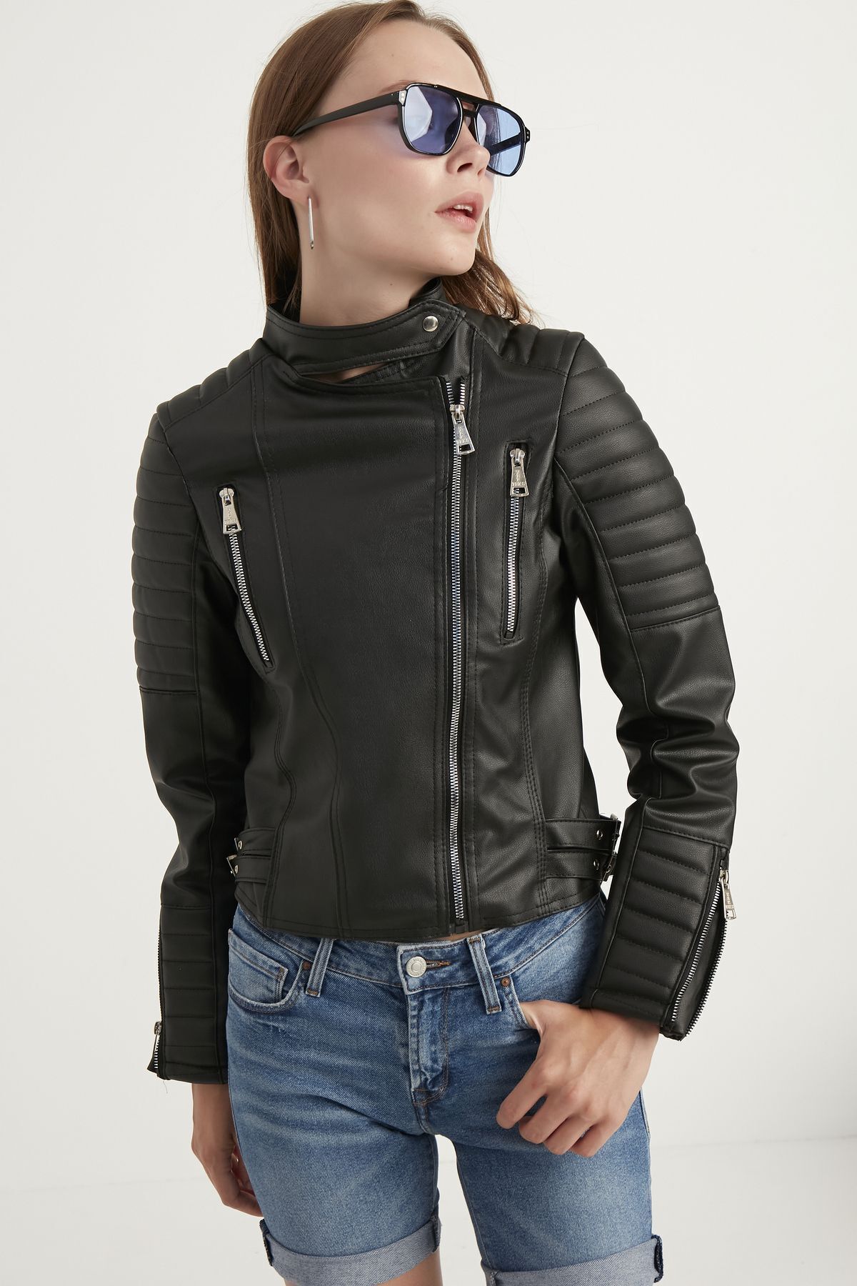 Koçaklar Kadın Siyah Deri Mont Mont Koçaklar Kadın Siyah Deri Mont Mont