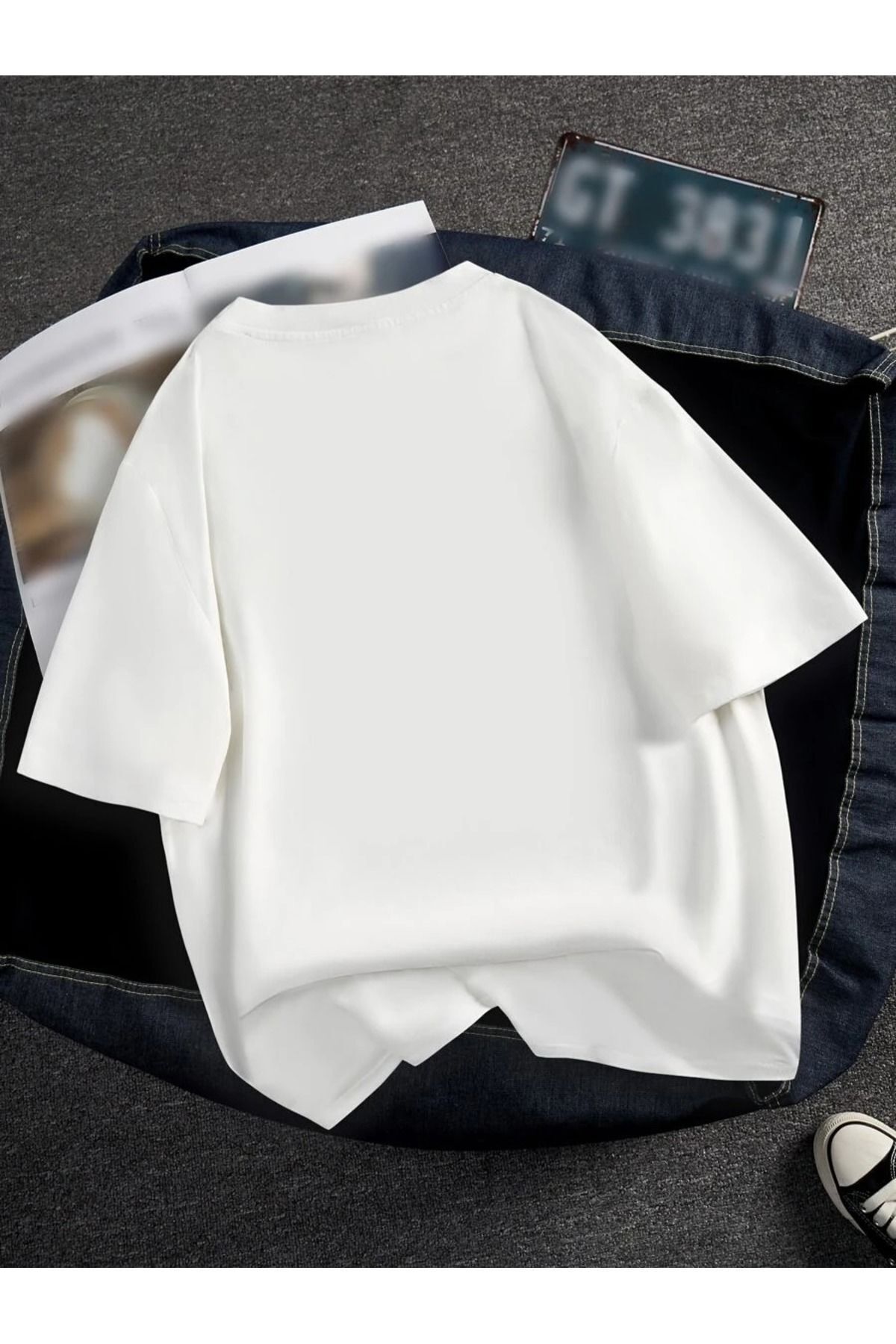Teddy Bear Cep Detaylı Oversize Salaş Kesim Bol T-Shirt - Siyah Beyaz Kısa Kol Bisiklet Yaka Renkli Teddy Bear Cep Detaylı Oversize Salaş Kesim Bol T-Shirt - Siyah Beyaz Kısa Kol Bisiklet Yaka Renkli