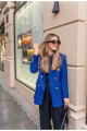 Saka Mavi Tüvit Blazer Ceket Saka Mavi Tüvit Blazer Ceket