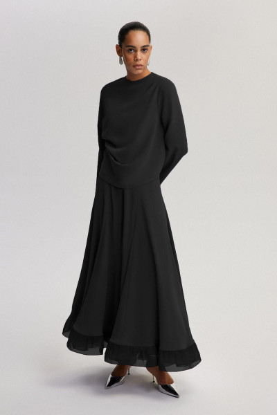 ŞİFON FIRFIR DETAYLI ETEK TAKIM ŞİFON FIRFIR DETAYLI ETEK TAKIM