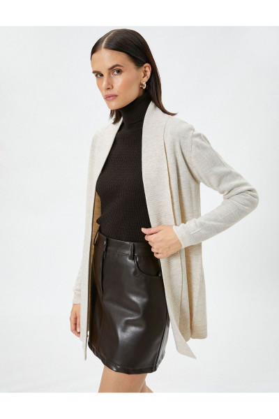 Oversize Triko Hırka Şal Yaka Oversize Triko Hırka Şal Yaka
