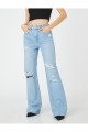 Straight Jean Kot Pantolon Rahat Kesim Yüksek Bel Geniş Paça - Bianca Jean Straight Jean Kot Pantolon Rahat Kesim Yüksek Bel Geniş Paça - Bianca Jean