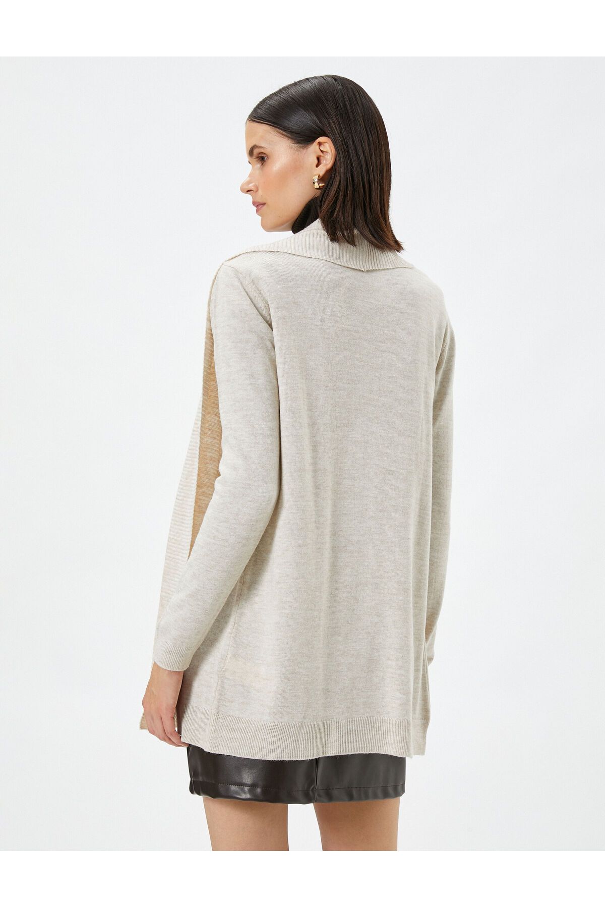 Oversize Triko Hırka Şal Yaka Oversize Triko Hırka Şal Yaka