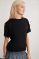 Lottıe Kadın %100 Organik Pamuklu Regular Kalıp Bisiklet Yaka Basic Kısa Kollu Siyah T-shirt Lottıe Kadın %100 Organik Pamuklu Regular Kalıp Bisiklet Yaka Basic Kısa Kollu Siyah T-shirt