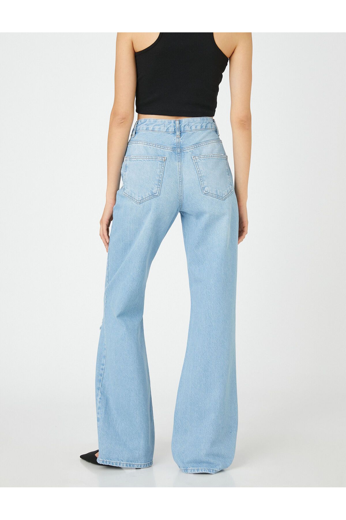 Straight Jean Kot Pantolon Rahat Kesim Yüksek Bel Geniş Paça - Bianca Jean Straight Jean Kot Pantolon Rahat Kesim Yüksek Bel Geniş Paça - Bianca Jean