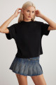 Lottıe Kadın %100 Organik Pamuklu Regular Kalıp Bisiklet Yaka Basic Kısa Kollu Siyah T-shirt Lottıe Kadın %100 Organik Pamuklu Regular Kalıp Bisiklet Yaka Basic Kısa Kollu Siyah T-shirt