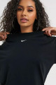 Sportswear Essential Bol Kesim Pamuklu Siyah Kadın Elbise Tişört Sportswear Essential Bol Kesim Pamuklu Siyah Kadın Elbise Tişört