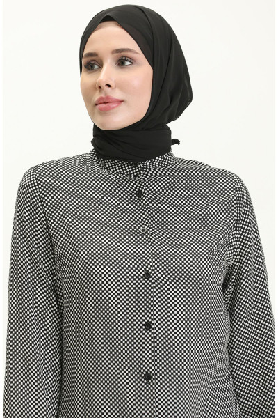 Viskon Emprime Tunik 2554-02 Siyah Viskon Emprime Tunik 2554-02 Siyah
