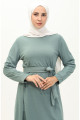 Yırtmaçlı Tunik Pantolon İkili Takım 0664-06 Mint Yeşili Yırtmaçlı Tunik Pantolon İkili Takım 0664-06 Mint Yeşili