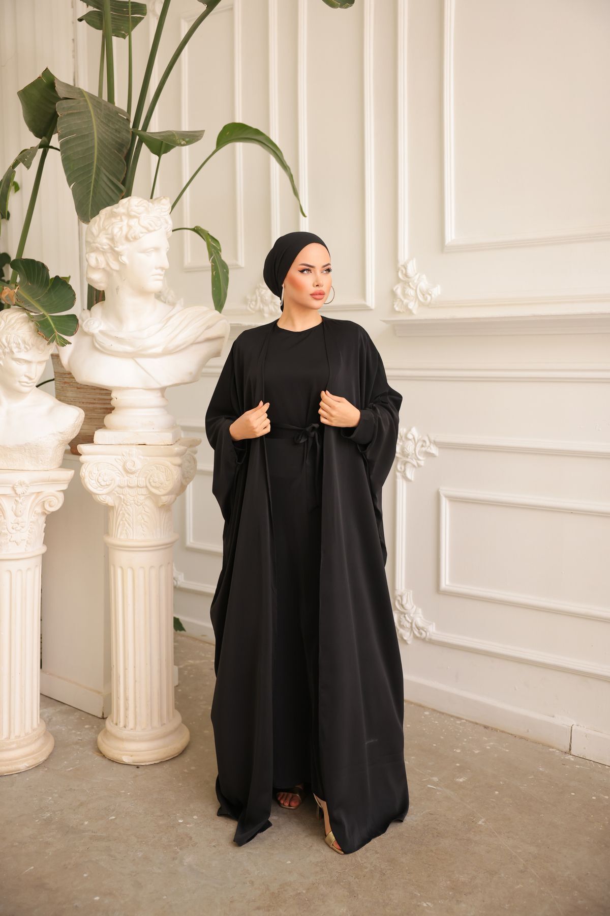 Kadın Tesettür Yarasa Kol Abaya Takım Kadın Tesettür Yarasa Kol Abaya Takım