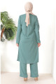Kolyeli Tunik Pantolon İkili Takım 8585-03 Çağla Yeşili Kolyeli Tunik Pantolon İkili Takım 8585-03 Çağla Yeşili