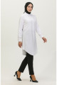 Viskon Düğmeli Tunik 6110-04 Beyaz Viskon Düğmeli Tunik 6110-04 Beyaz