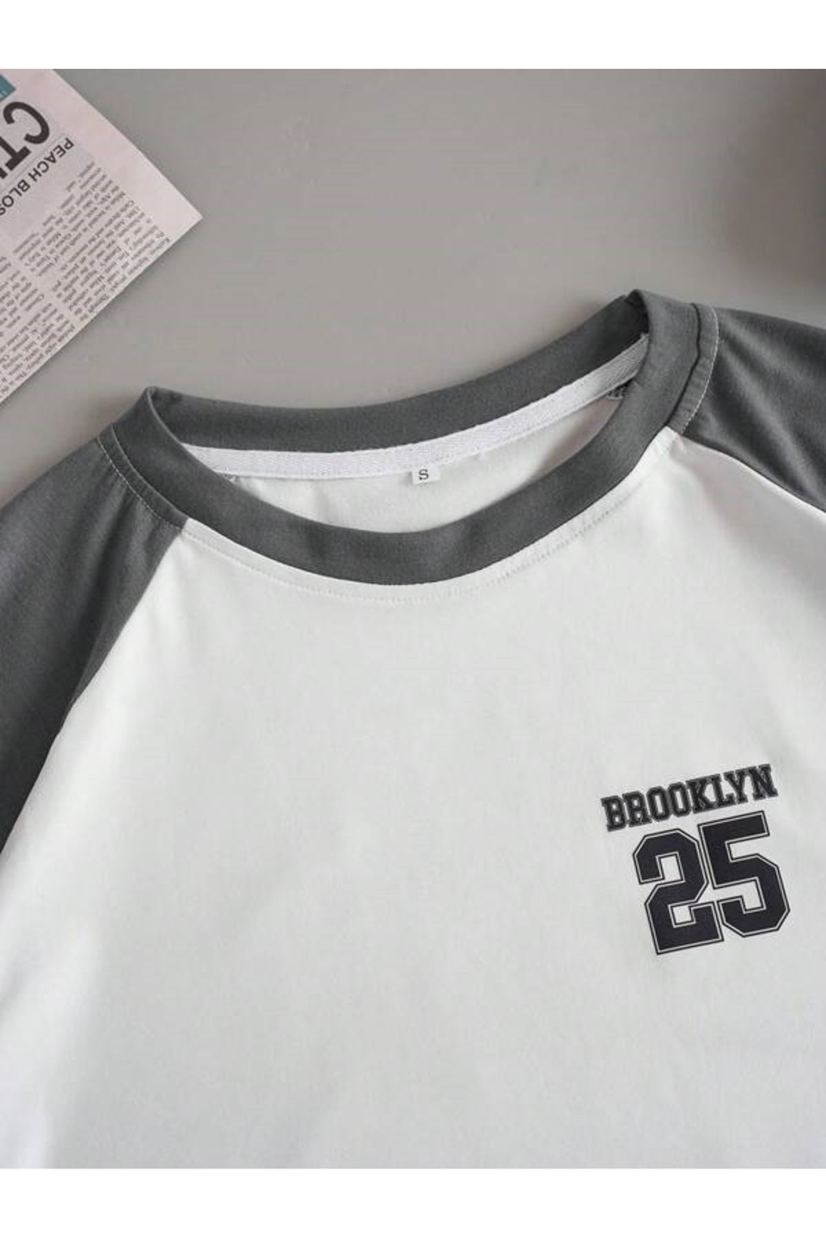 Unisex Brooklyn 25 Baskılı Reglan Kol Oversize T-shirt Unisex Brooklyn 25 Baskılı Reglan Kol Oversize T-shirt