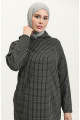 Kapüşonlu Kışlık Tunik 8685-01 Siyah Kapüşonlu Kışlık Tunik 8685-01 Siyah