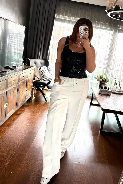 Yuvarlak Yaka Payetli Atlet Siyah Yuvarlak Yaka Payetli Atlet Siyah