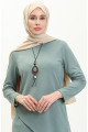 Kolyeli Tunik Pantolon İkili Takım 0704-04 Çağla Yeşili Kolyeli Tunik Pantolon İkili Takım 0704-04 Çağla Yeşili
