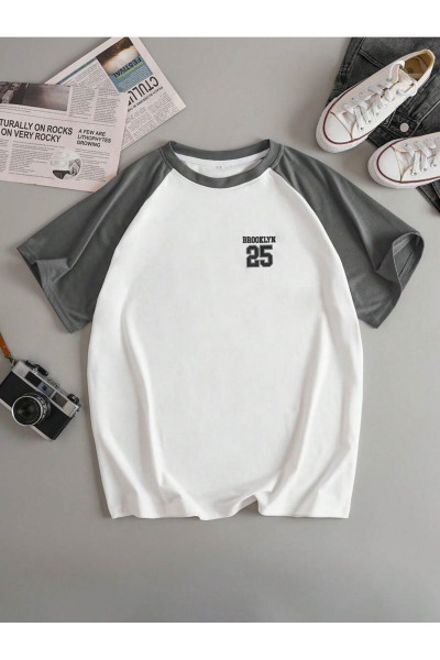 Unisex Brooklyn 25 Baskılı Reglan Kol Oversize T-shirt Unisex Brooklyn 25 Baskılı Reglan Kol Oversize T-shirt