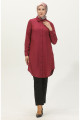 Viskon Düğmeli Tunik 6110-03 Bordo Viskon Düğmeli Tunik 6110-03 Bordo