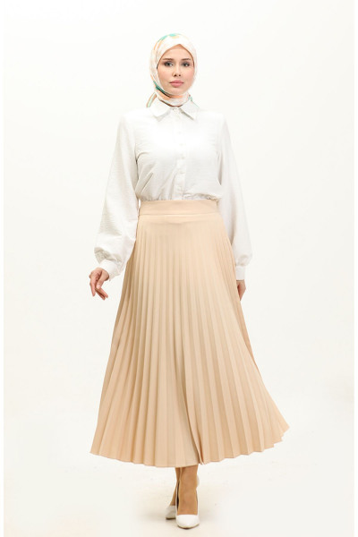 Piliseli Etek 2249-05 Bej