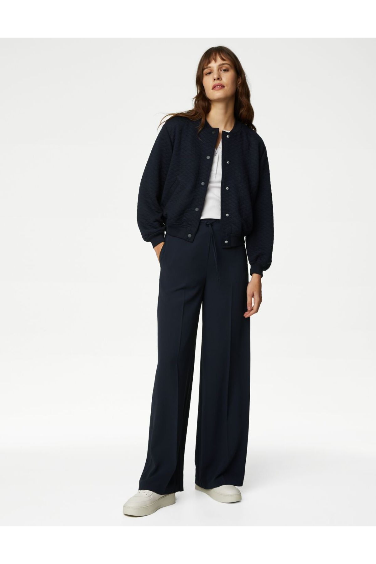 Regular Fit Örme Kapitone Bomber Ceket Regular Fit Örme Kapitone Bomber Ceket